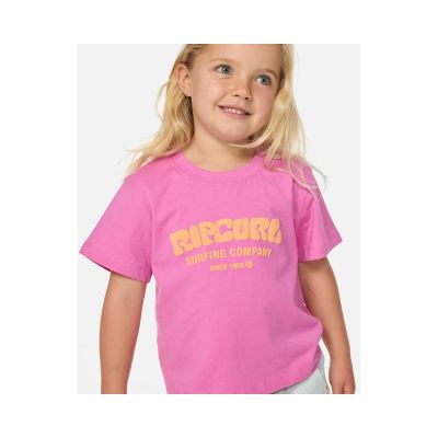 4. RIP CURL Surf Puff Relaxed Tee - Girl Pink