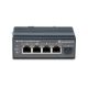 LevelOne 5-Port Gigabit Industrial Switch - DIN Rail - -30°C to 65°C - Gigabit Ethernet (10/100/1000) - Full Duplex - Power over Ethernet (PoE) - Wall Mount (IGP-0501)