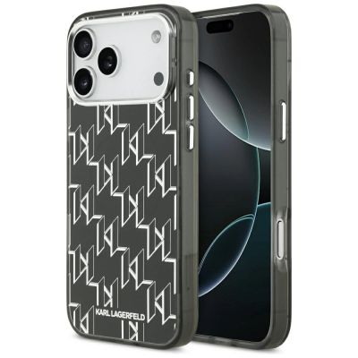 Karl Lagerfeld IML KL Monogram MagSafe Case for iPhone 17 Pro Max - Black