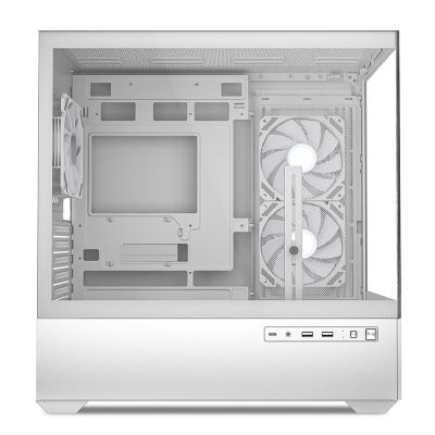4. Sharkoon MK6 RGB Micro-ATX Computer Case 1xGlass White