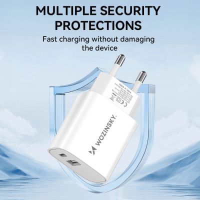 7. Wozinsky WGWCW USB-A USB-C 20W Wall Charger - White
