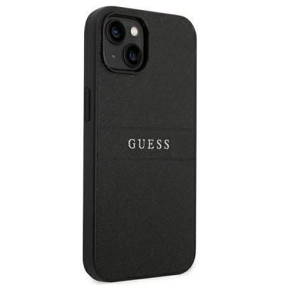 4. Guess Saffiano Strap Case for iPhone 14 Plus - Black