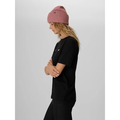 4. Women's loose T-shirt with print 4F 4FKAW26TTSHF4507-20S