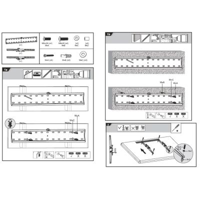 6. Maclean MC-668 TV wall mount (wall-mounted, tiltable; 37" - 70"; max. 40kg)