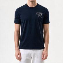 Paul&Shark Men's Cotton T-shirt Navy Blue 26411035-13 - Classic Cut