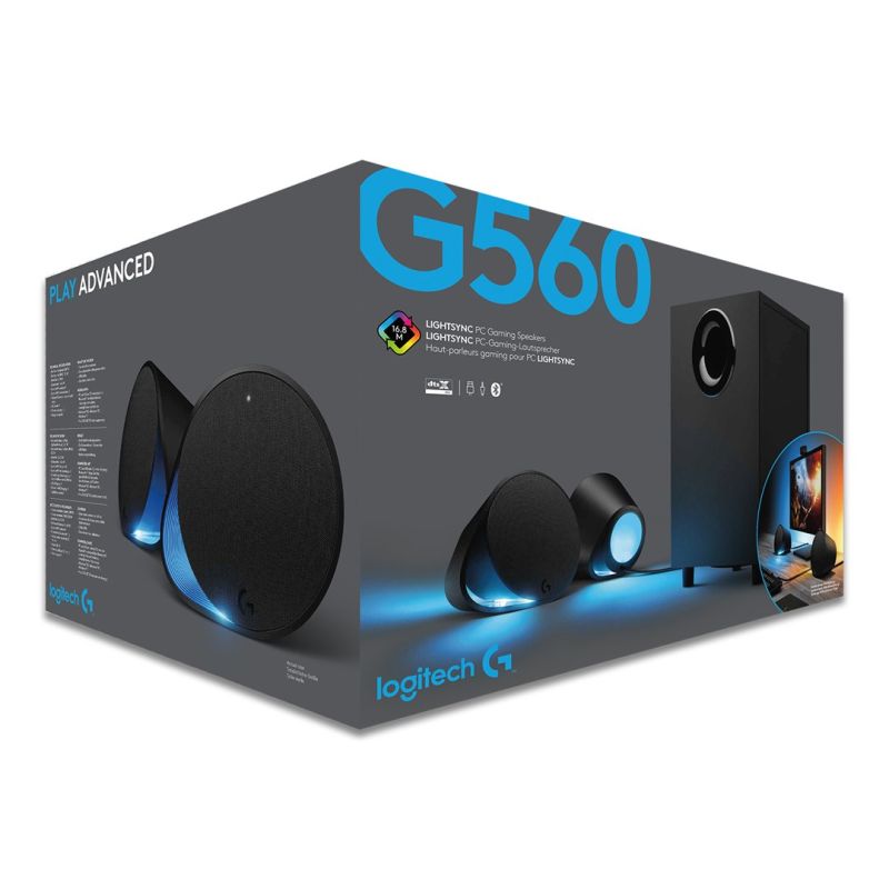 34. Logitech G G560 Speaker Set 120W PC/Laptop Black 2.1 Channels 30W Bluetooth