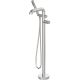 Freestanding bathtub faucet with shower set