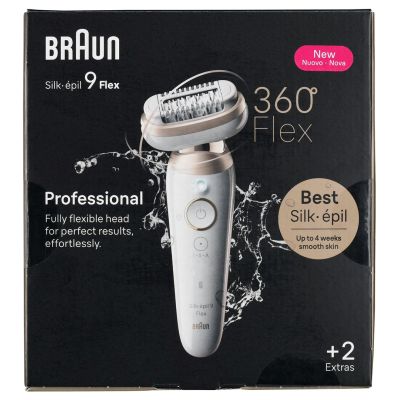 21. BRAUN Silk-epil 9-011 3D IPL Epilator, Wet and Dry, White, Gold