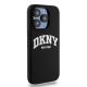 4. DKNY Liquid Silicone White Printed Logo MagSafe iPhone 15 Pro Case - Black