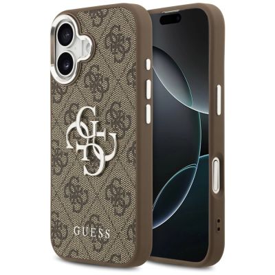 Guess 4G Big 4G Classic Logo case for iPhone 17 - brown and silver