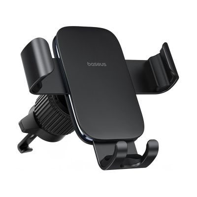 4. Baseus Metal Age 3 Car Phone Holder, Gravity, for Air Vent - Black