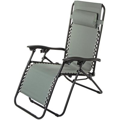 15. BLISS MULTIFUNCTIONAL FOLDABLE GARDEN DECHAIR WITH HEADREST, GRAY