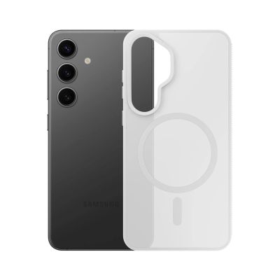 24. 3mk Smoke MagCase for Samsung Galaxy S25 - white-transparent