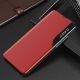14. Eco Leather View Case an elegant case with a flap and stand function for Samsung Galaxy A73 red