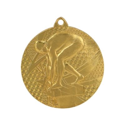 6. Gold medal - swimming - steel medal