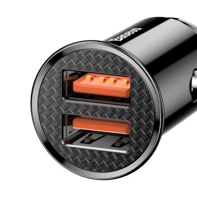 5. Baseus Circular smart car charger 2x USB QC3.0 Quick Charge 3.0 SCP AFC 30W black (CCALL-YD01)