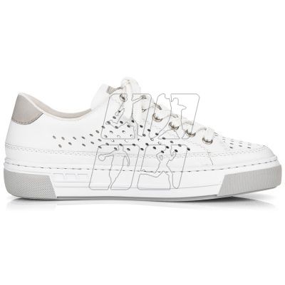 10. Rieker W RKR642 white openwork leather shoes