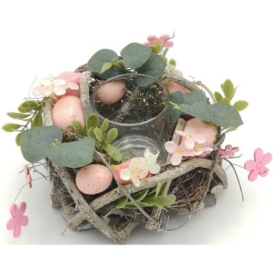 7. DECORATIVE PINK CANDLE HOLDER 16CM FOR TEA LIGHT