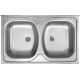 Steel sink, 2-bowl, overlay, ZM5 020N 5907650846482