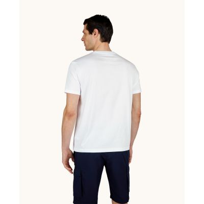 2. Paul&Shark Men's Cotton T-shirt White and Gold 99311008-10E - Classic Cut, Logo