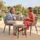 6. BALCONY FURNITURE SET TABLE AND 2 ANTHRACITE CHAIRS