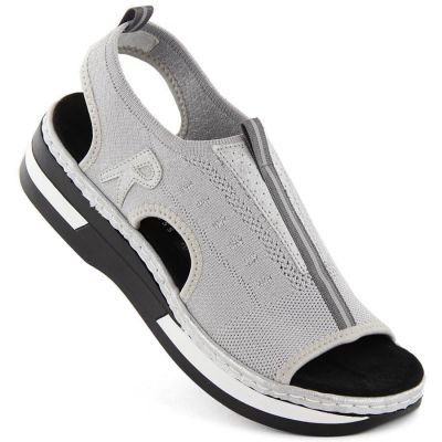 11. Rieker W RKR686 metallic comfortable slip-on sandals 