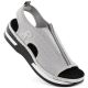 11. Rieker W RKR686 metallic comfortable slip-on sandals 