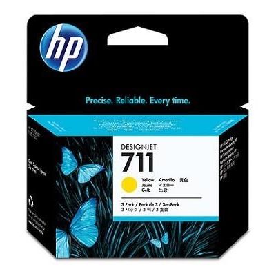 3. HP 3-Pack Yellow 711 DesignJet Ink Cartridges 29ml