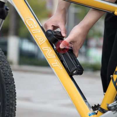 7. Rockbros LFCXR0085 Folding Bike Lock with Combination - Black