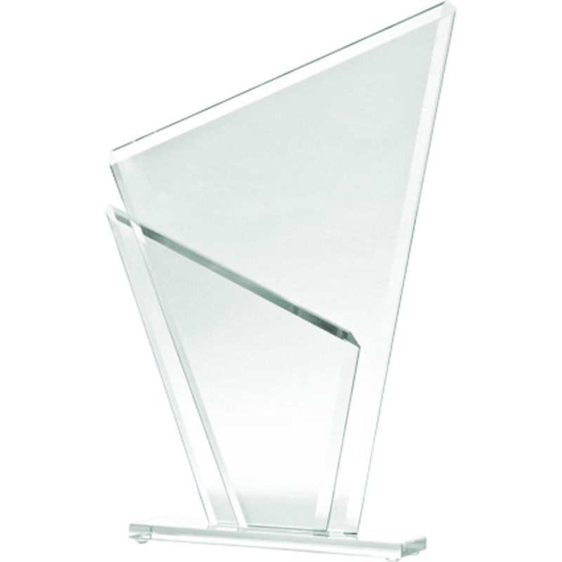 2. Glass trophy with a broken base