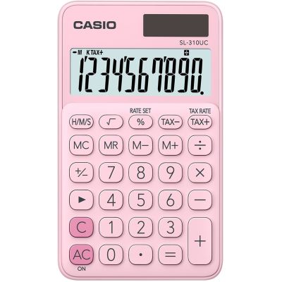 CASIO POCKET CALCULATOR SL-310UC PK PINK, 10-DIGITAL DISPLAY