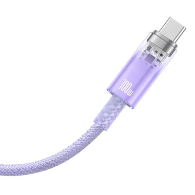 3. Baseus Explorer 100W USB-A - USB-C Cable with Intelligent Temperature Sensor 1m - Purple