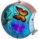 2. GARDEN DECORATION 22.5x8x22CM STAINED GLASS HANGING LANTERN