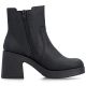 9. Women's Chelsea boots with a block heel, insulated, black, Rieker 58081-00