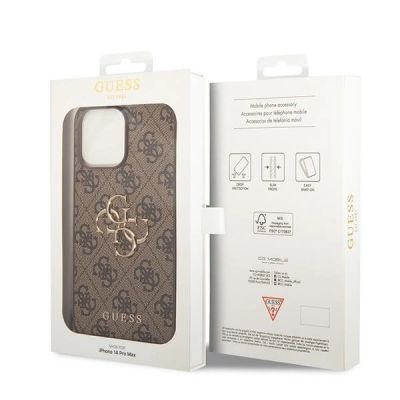 8. Guess GUHCP15L4GMGBR iPhone 15 Pro 6.1" brown/brown hardcase 4G Big Metal Logo