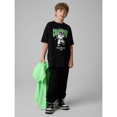 2. Boy's loose T-shirt with print 4F 4FJRSS26TTSHM3831-20S