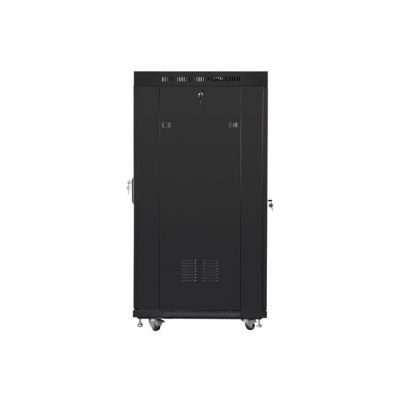 5. LANBERG FLOOR RACK CABINET 19" 27U 600X800 PERFORATED DOOR LCD BLACK FF01-6827-23BL (FLAT PACK)