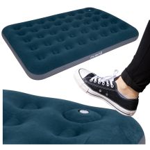 FLOCKED MATTRESS FOR 2 PEOPLE WITH BUILT-IN FOOT PUMP 191x137x22CM 24131