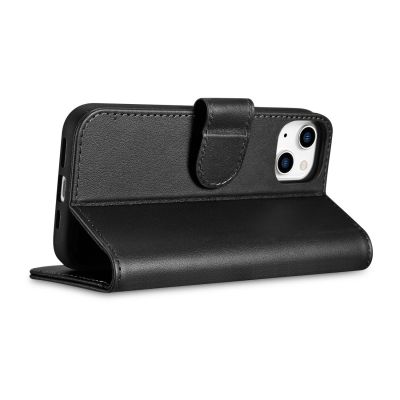 8. iCarer Wallet Case 2in1 Cover iPhone 14 Plus Anti-RFID Leather Flip Case Black (WMI14220727-BK)