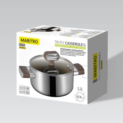 6. TITANCORE Pot with Lid 26 cm, 5.2 L MR-3560-26 MAESTRO