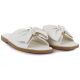 4. Women's flat slippers with bow white eVento 5479