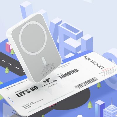 7. Dudao K26 Power Bank 10000mAh 20W USB-A / USB-C / MagSafe - White