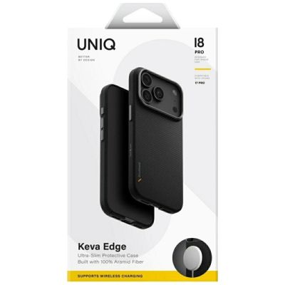 11. Uniq Keva EDGE Magclick Charging Case for iPhone 18 Pro / 17 Pro - Black