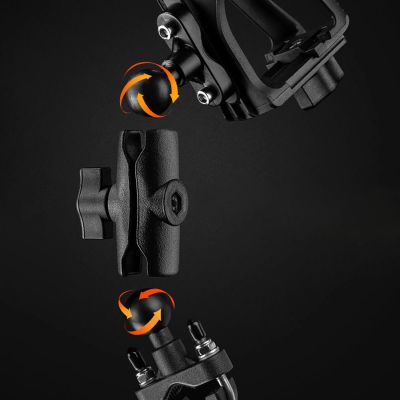 4. Rockbros 2-3D Adjustable Bottle Holder for Bikes and Motorcycles - Black