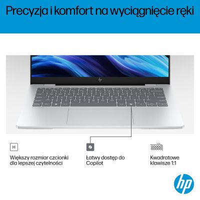 8. HP OmniBook 7 AI 14-fr0003nw Intel Core Ultra 5 225U Laptop 35.6 cm (14") 2K 16 GB LPDDR5-SDRAM 512 GB SSD Wi-Fi 6E (802.11ax) Windows 11 Pro AI PC Silver