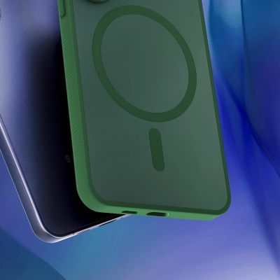 24. 3mk Smoke MagCase for iPhone 16 Pro Max - Green-Translucent