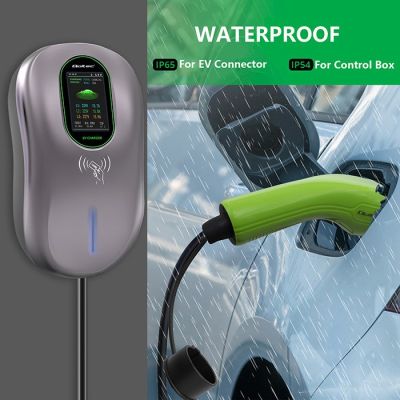 15. Qoltec EV Charging Station 2in1 Type2 22kW Wi-fi LCD RFID 3 Phase Wallbox 5m