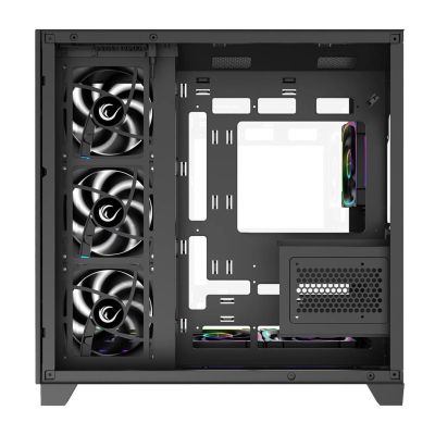 6. RAMPAGE PC Case with Tempered Glass SEALITE 7X ARGB PWM Fan BLACK