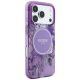 3. Guess IML Flowers Pearl Strap MagSafe Case for iPhone 18 Pro / 17 Pro – purple