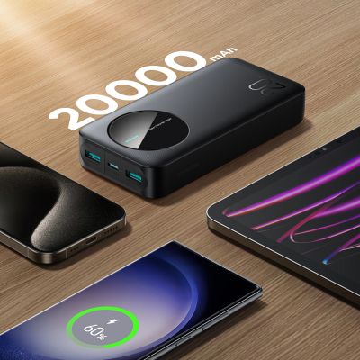 10. Powerbank Joyroom JR-PBF14 20000mAh 2.4A 2x USB-A 1x USB-C - black